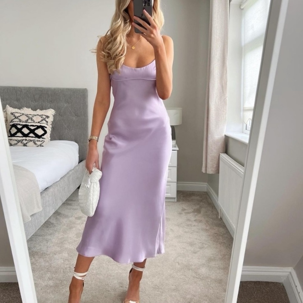 Zara satin cut out midi dress.Did not fit me so reposhing!Great condition